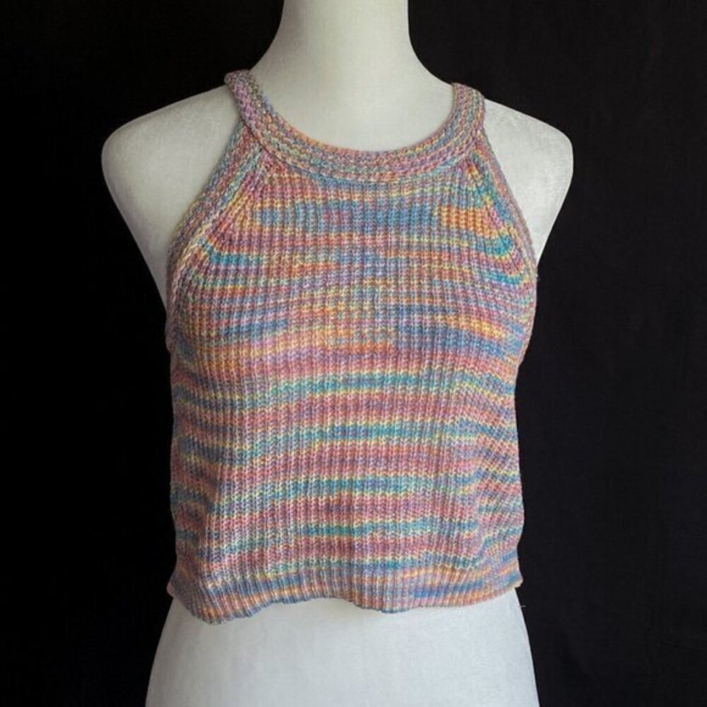 SHEIN Rainbow Knit Top